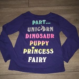 Cartersp part unicorn dinosaur long sleeve